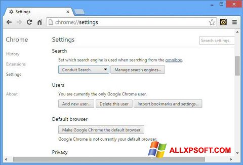 Petikan skrin Chrome Cleanup Tool untuk Windows XP