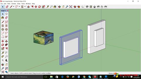 Petikan skrin SketchUp Make untuk Windows XP