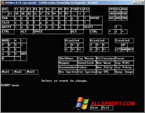 Petikan skrin DOSBox untuk Windows XP