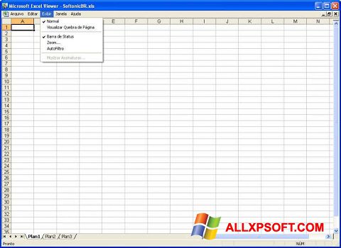 Petikan skrin Excel Viewer untuk Windows XP