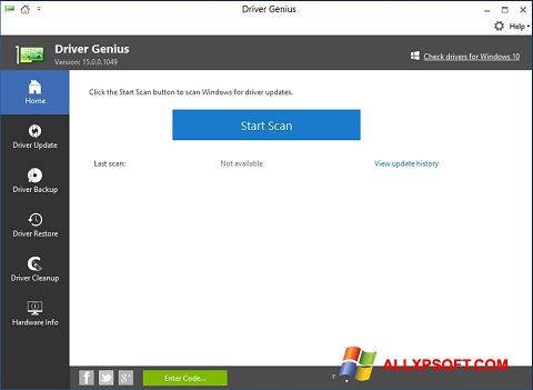 Petikan skrin DriverScanner untuk Windows XP