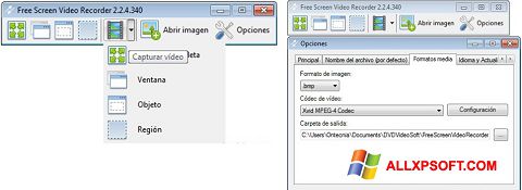 Petikan skrin Free Screen Video Recorder untuk Windows XP