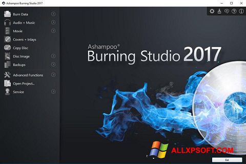 Petikan skrin Ashampoo Burning Studio untuk Windows XP
