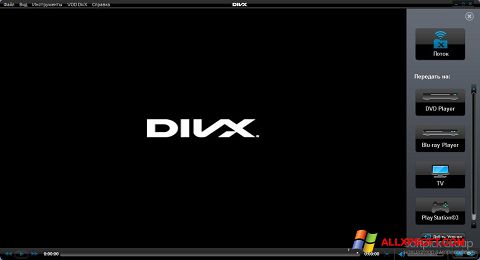 Petikan skrin DivX Player untuk Windows XP