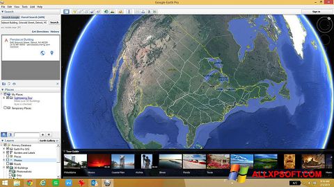 Petikan skrin Google Earth untuk Windows XP