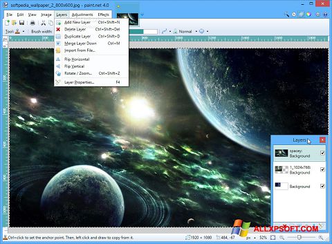 Petikan skrin Paint.NET untuk Windows XP